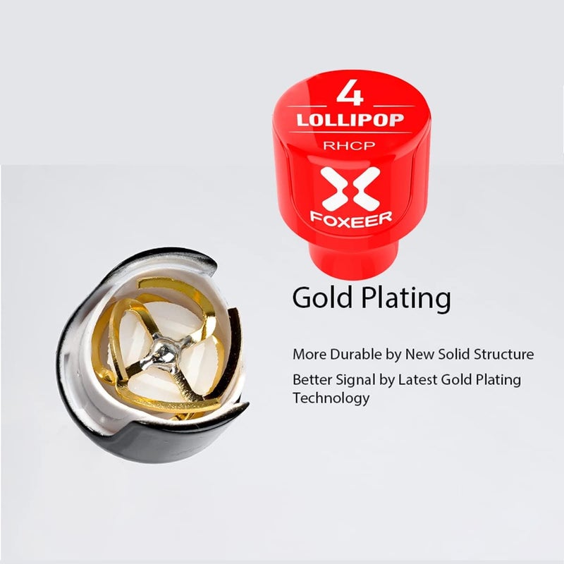 Foxeer 2pcs FPV Antenna Lollipop 5.8GHz RHCP 2.5Dbi Stubby Antenna SMA for FPV Racing Drone Fatshark Goggles TX RX - Image 3